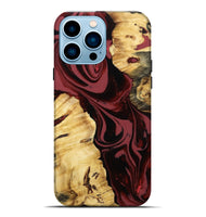 iPhone 14 Pro Max Wood Live Edge Phone Case - Rod (Red, 807753)