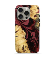 iPhone 16 Pro Wood Live Edge Phone Case - Rod (Red, 807753)