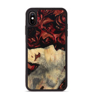iPhone Xs Max Wood Phone Case - Shania (Red, 807955)