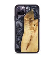iPhone 11 Pro Max Wood Phone Case - Brittni (Black & White, 807956)