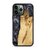 iPhone 13 Pro Max Wood Phone Case - Brittni (Black & White, 807956)