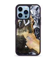 iPhone 14 Pro Max Wood Phone Case - Chyna (Black & White, 807962)