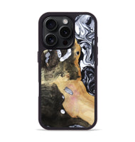 iPhone 16 Pro Wood Phone Case - Chyna (Black & White, 807962)