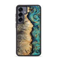 Galaxy S25 Plus Wood Phone Case - Nyah (Teal & Gold, 807969)