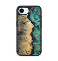 iPhone 16e Wood Phone Case - Nyah (Teal & Gold, 807969)