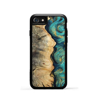 iPhone SE Wood Phone Case - Nyah (Teal & Gold, 807969)