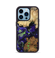 iPhone 14 Pro Wood Phone Case - Cleo (Purple, 807972)