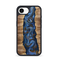 iPhone 16e Wood Phone Case - Greta (Teal & Gold, 807983)