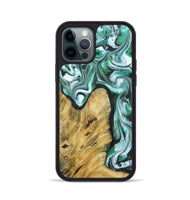 iPhone 12 Pro Wood Phone Case - Bettye (Green, 808069)