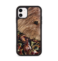 iPhone 11 Wood Phone Case - Cari (Red, 808340)