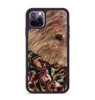 iPhone 11 Pro Max Wood Phone Case - Cari (Red, 808340)