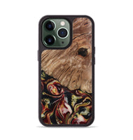iPhone 13 Pro Wood Phone Case - Cari (Red, 808340)