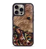 iPhone 16 Pro Max Wood Phone Case - Cari (Red, 808340)