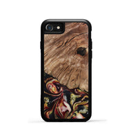 iPhone SE Wood Phone Case - Cari (Red, 808340)