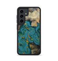Galaxy S24 Wood Phone Case - Jamila (Teal & Gold, 808356)