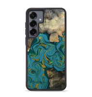 Galaxy S25 Plus Wood Phone Case - Jamila (Teal & Gold, 808356)