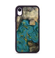 iPhone Xr Wood Phone Case - Jamila (Teal & Gold, 808356)