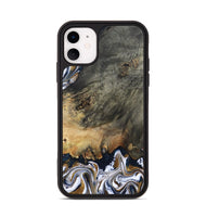 iPhone 11 Wood Phone Case - Florian (Teal & Gold, 808362)