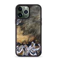 iPhone 13 Pro Max Wood Phone Case - Florian (Teal & Gold, 808362)