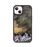 iPhone 14 Wood Phone Case - Florian (Teal & Gold, 808362)