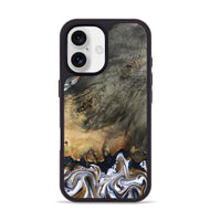 iPhone 17 Wood Phone Case - Florian (Teal & Gold, 808362)