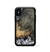 iPhone Xs Wood Phone Case - Florian (Teal & Gold, 808362)