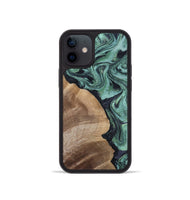iPhone 12 mini Wood Phone Case - Jaida (Green, 808385)