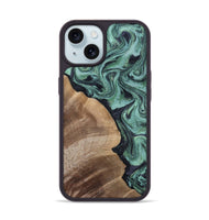 iPhone 15 Wood Phone Case - Jaida (Green, 808385)