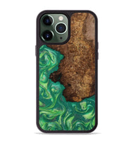 iPhone 13 Pro Max Wood Phone Case - Donnie (Green, 808386)