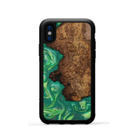 iPhone Xs Wood Phone Case - Donnie (Green, 808386)