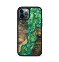 iPhone 12 Pro Wood Phone Case - Yaakov (Green, 808387)