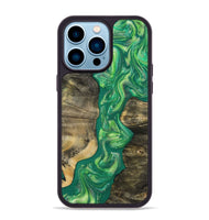 iPhone 14 Pro Max Wood Phone Case - Yaakov (Green, 808387)
