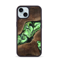 iPhone 15 Wood Phone Case - Collins (Green, 808402)