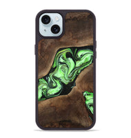 iPhone 15 Plus Wood Phone Case - Collins (Green, 808402)