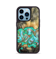 iPhone 14 Pro Wood Phone Case - Melba (Green, 808404)