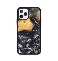 iPhone 11 Pro Wood Phone Case - Kelsie (Black & White, 808405)