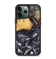 iPhone 13 Pro Max Wood Phone Case - Kelsie (Black & White, 808405)