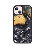 iPhone 14 Wood Phone Case - Kelsie (Black & White, 808405)