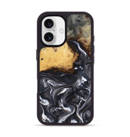 iPhone 17 Wood Phone Case - Kelsie (Black & White, 808405)