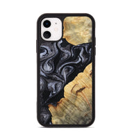 iPhone 11 Wood Phone Case - Kenisha (Black & White, 808457)