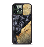 iPhone 13 Pro Max Wood Phone Case - Kenisha (Black & White, 808457)
