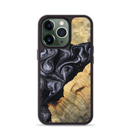 iPhone 13 Pro Wood Phone Case - Kenisha (Black & White, 808457)