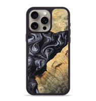 iPhone 15 Pro Max Wood Phone Case - Kenisha (Black & White, 808457)