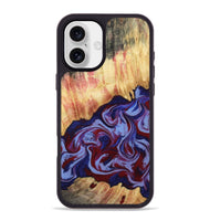 iPhone 16 Plus Wood Phone Case - Kara (Red, 808461)