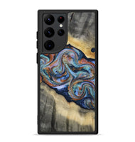 Galaxy S22 Ultra Wood Phone Case - Calista (Teal & Gold, 808481)