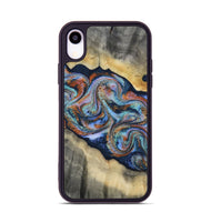 iPhone Xr Wood Phone Case - Calista (Teal & Gold, 808481)