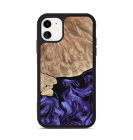 iPhone 11 Wood Phone Case - Fannie (Purple, 808482)