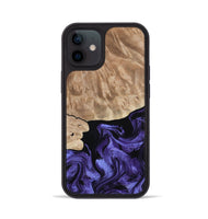 iPhone 12 Wood Phone Case - Fannie (Purple, 808482)