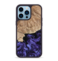 iPhone 14 Pro Max Wood Phone Case - Fannie (Purple, 808482)