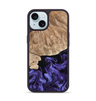 iPhone 15 Wood Phone Case - Fannie (Purple, 808482)